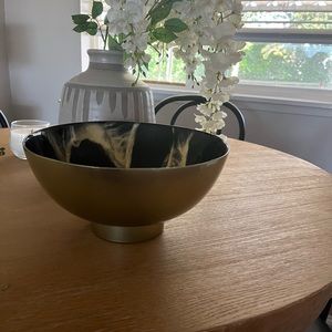 New footed marble bowl